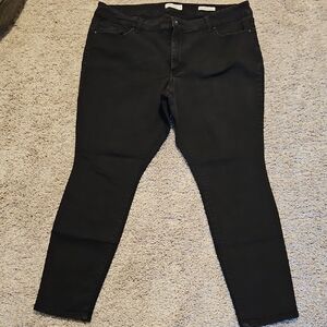 Jessica Simpson Women's Black Curvy High Rise Skinny Jeans 20W